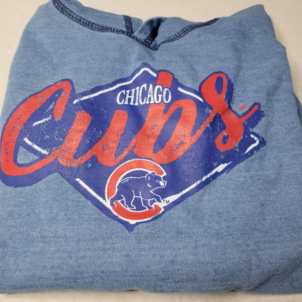 MLB Chicago Cubs Kids Hoodie Blue Washed Gen2 Genuine Merchandise Size L